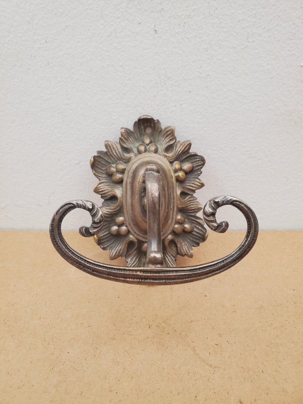 vintage Metal Towel Holder For Bathroom Wall , Engraved Towel Holder , Metal